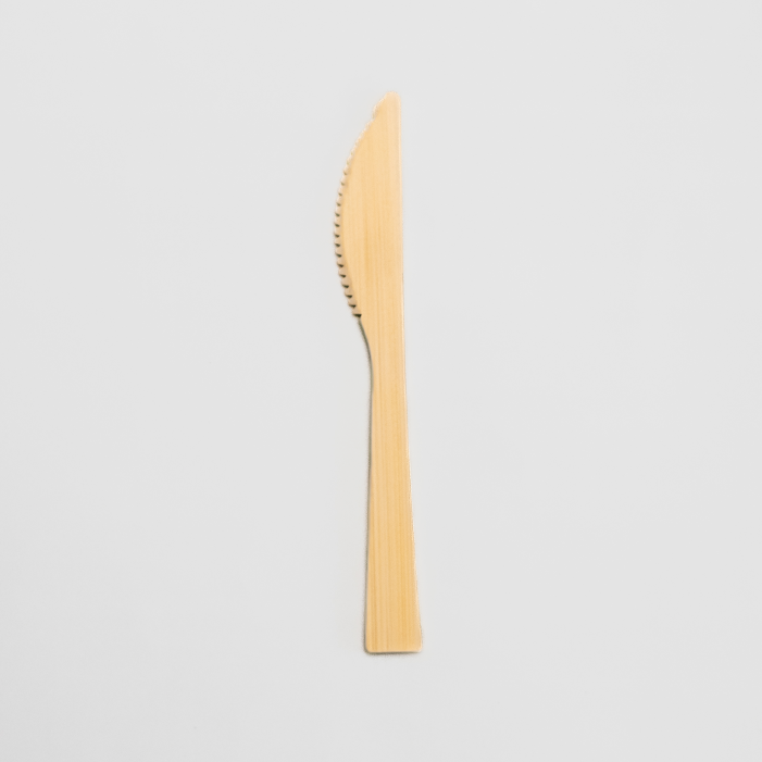 Faca biodegradável de bambu