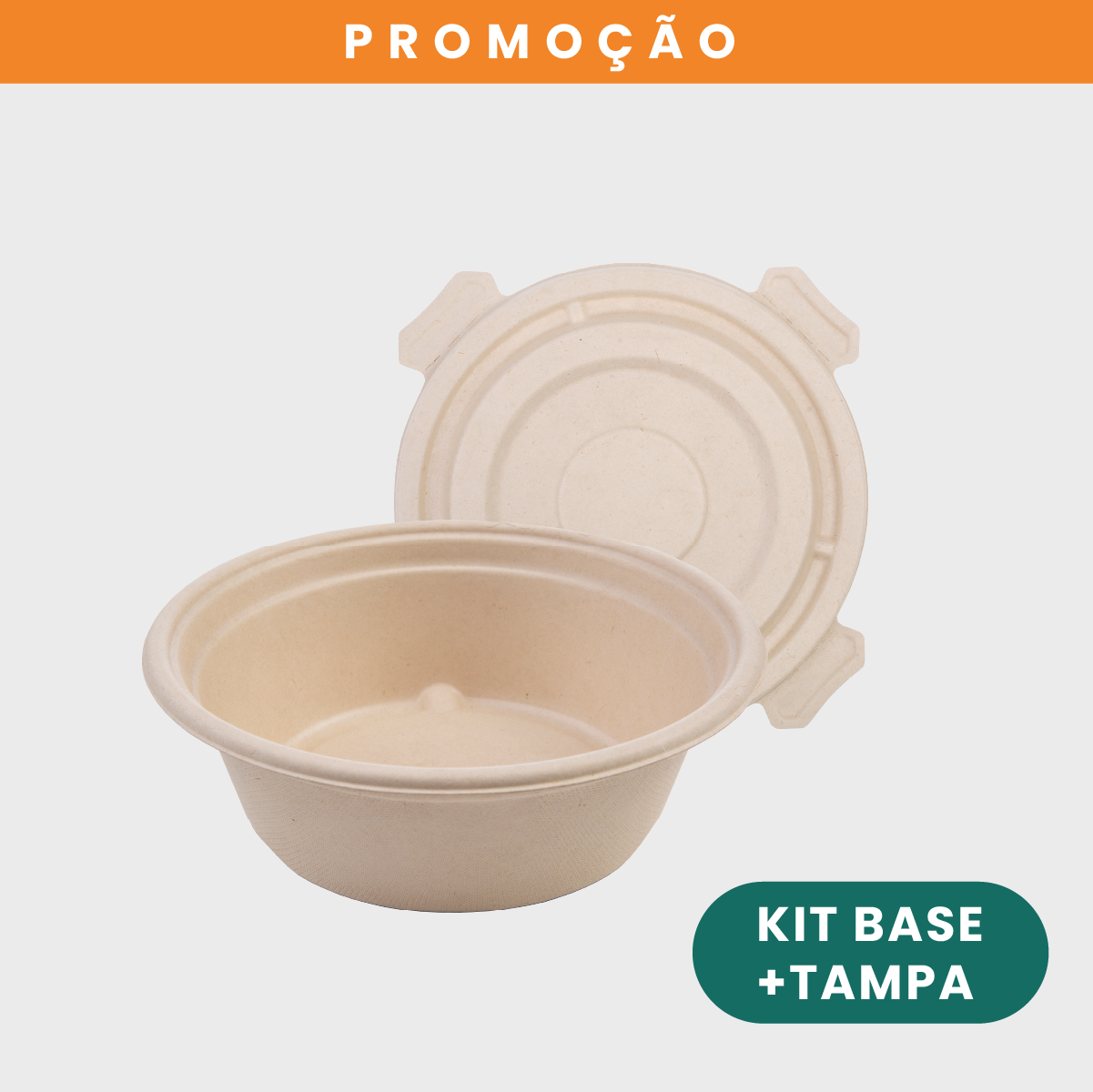 Kit marmita redonda 900ml com tampa