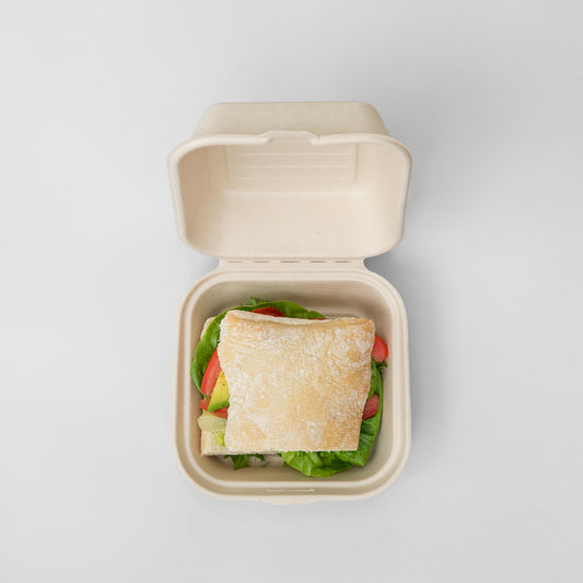 Hamburgueira biodegradável 450ml quadrada