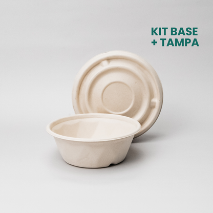 Kit pote 250ml com tampa