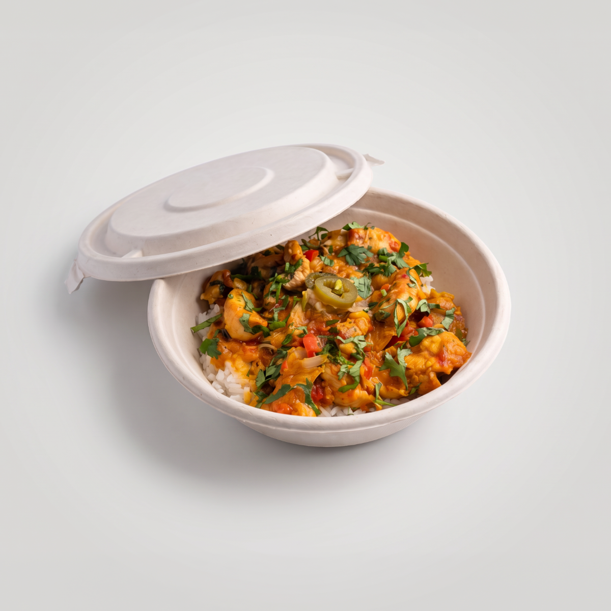 Bowl biodegradável 1000ml com tampa