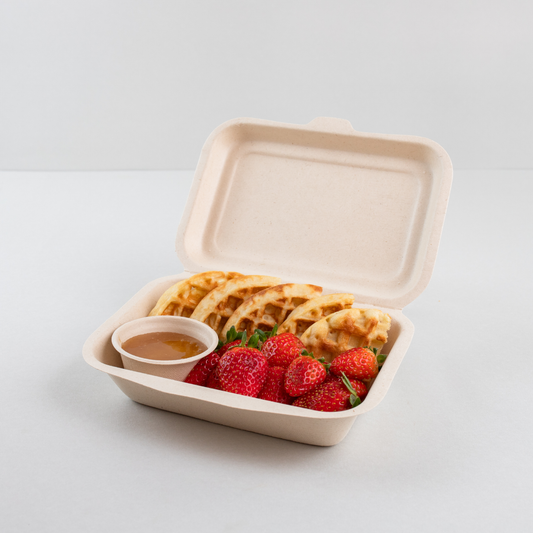 Hamburgueira biodegradável 450ml retangular