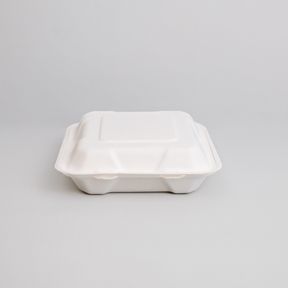 Hamburgueira biodegradável 750ml quadrada c/ 3 divisórias