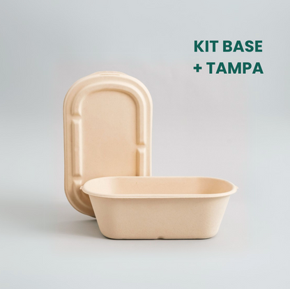 Marmita biodegradável 1000ml com tampa