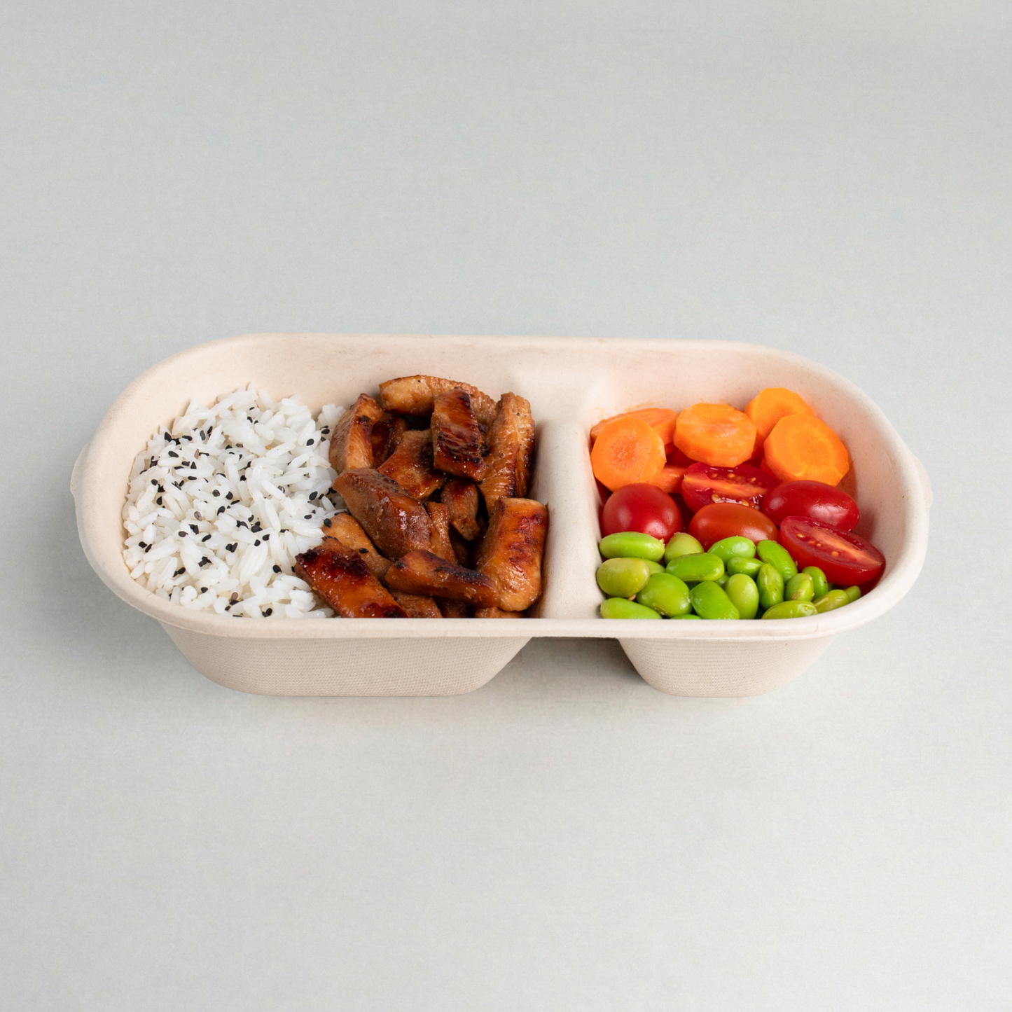 Marmita biodegradável 850ml c/ 2 compartimentos