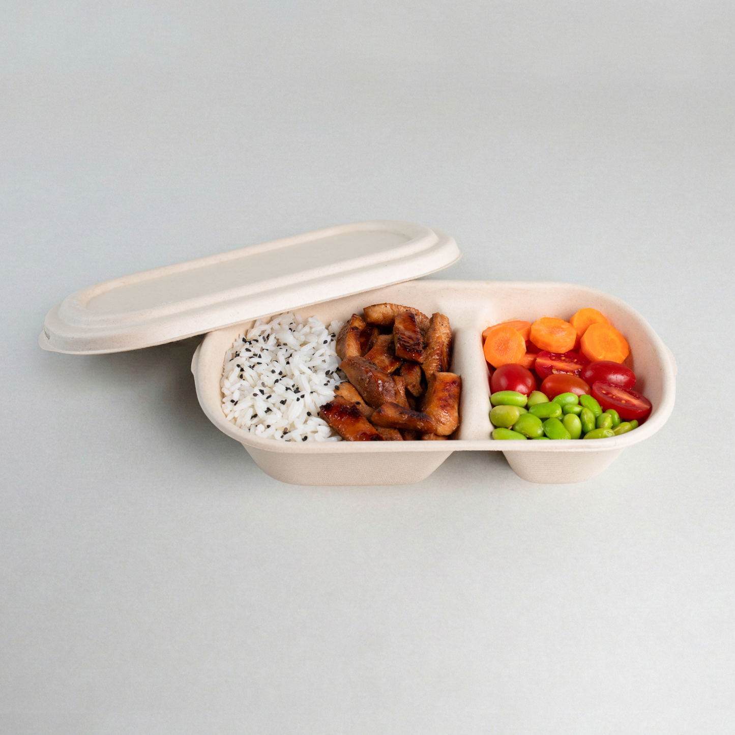 Kit marmita 850ml c/ 2 compartimentos com tampa