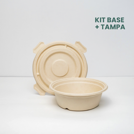 Kit marmita redonda 900ml com tampa