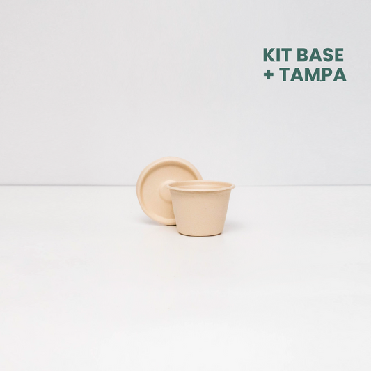 Kit pote 140ml com tampa