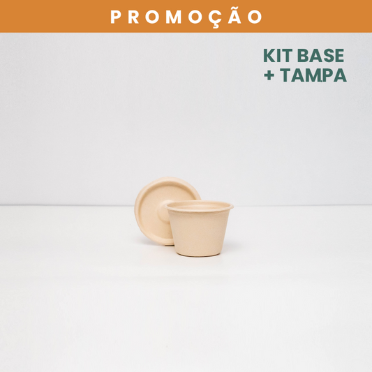 Kit pote 140ml com tampa