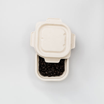 Kit pote 300ml quadrado com tampa